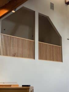wood guardrail installation using fir balusters and fir handrails